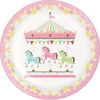 Carousel Vintage First Birthday Girl Party Supplies