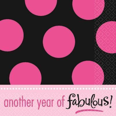 Another Year of Fabulous Luncheon Napkins-Woman Milestones Birthday Party Supplies-Party Things Canada