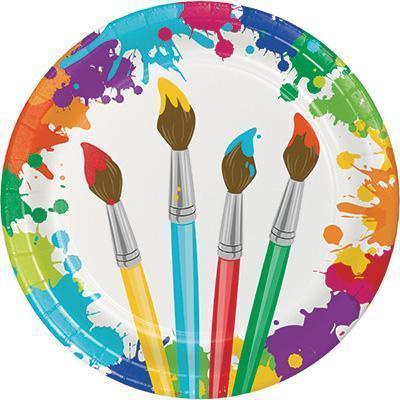 Art Party Dinner Plates-Artist Themed Birthday Supplies-Party Things Canada