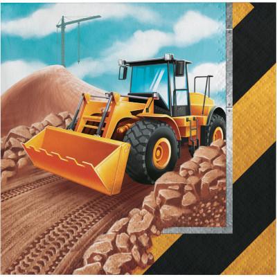 Big Dig Construction Beverage Napkins-Party Things Canada