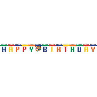 Block Party Jointed Banner-Lego Themed Birthday Supplies-Party Things Canada