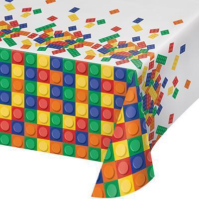 Block Party Plastic Tablecover-Lego Themed Birthday Supplies-Party Things Canada