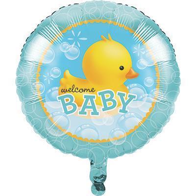 Bubble Bath Metallic Balloon-Rubber Ducky Themed Baby Shower Supplies-Party Things Canada