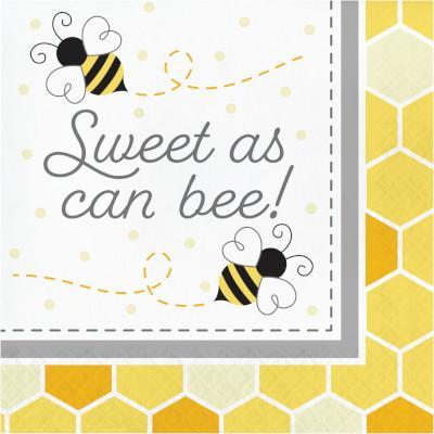 Bumblebee Baby "Sweet as Can Bee" Luncheon Napkins-Party Things Canada