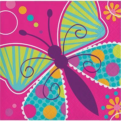 Butterfly Sparkle Beverage Napkins Birthday Party