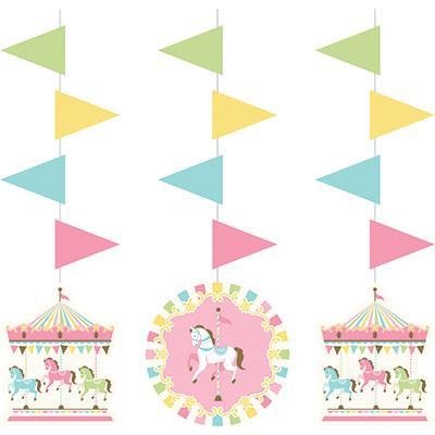 Carousel Hanging Cutouts-Vintage Carousel Girl Baby Shower Birthday-Party Things Canada