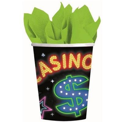 Casino Paper Cups-Casino Themed Party Supplies and Decorations-Party Things Canada