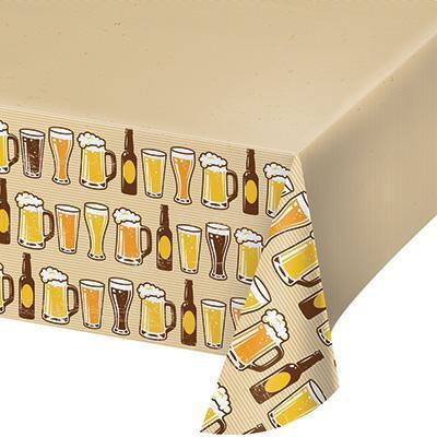 Cheers and Beers Plastic Tablecover-Beer Tasting Themed Birthday Supplies-Party Things Canada