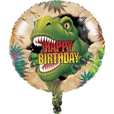 Dino Blast Metallic Balloon-Dinosaurs Themed Birthday Supplies-Party Things Canada