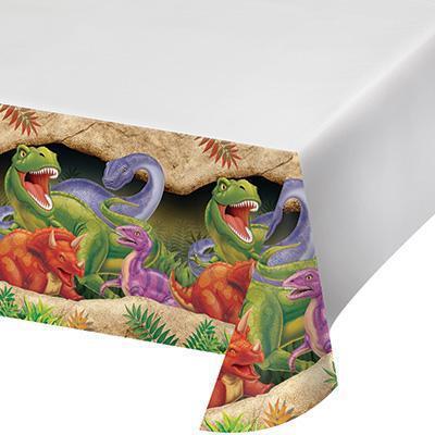Dino Blast Plastic Tablecover-Dinosaurs Themed Birthday Supplies-Party Things Canada