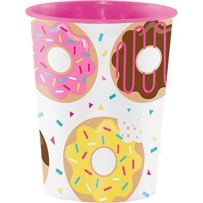 Donut Time Plastic Favor Cup-Doughnut Themed Birthday Supplies-Party Things Canada