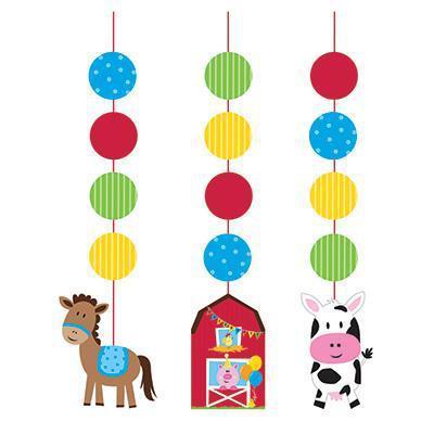 Farmhouse Fun Hanging Cutouts-Barnyard Farm Animals Themed Birthday Supplies-Party Things Canada