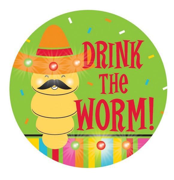 Flashing Button "Drink the Worm"