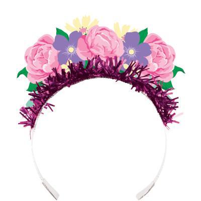 Floral Fringe Tiaras-Party Things Canada