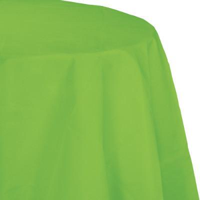 Fresh Lime Round Paper Tablecover-Lime Green Solid Color Tableware-Party Things Canada