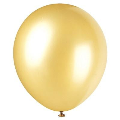 Gold Pearlized Balloons-Pearlized Latex Balloons-Party Things Canada