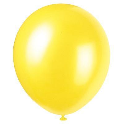 Golden Yellow Pearlized Balloons-Pearlized Latex Balloons-Party Things Canada