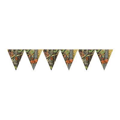 Hunting Camo Plastic Flag Banner-Hunting Themed Birthday Supplies-Party Things Canada