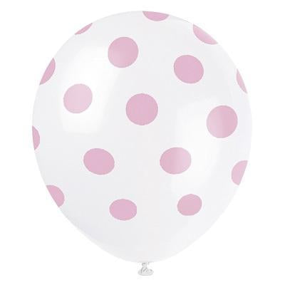 Lovely Pink Dots Latex Balloons-Polka Dots Latex Balloons-Party Things Canada