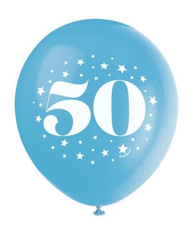 Milestone Number 50 Assorted Balloons-Age Birthday Latex Balloons-Party Things Canada