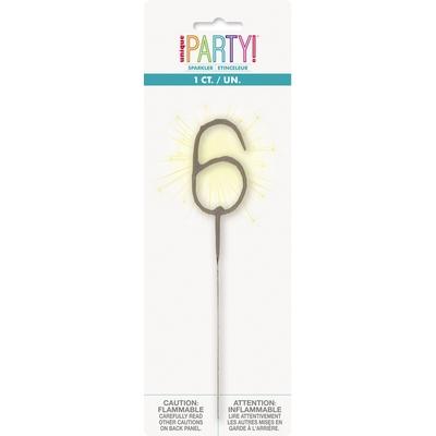 Numeral '6' Party Sparklers-Birthday Sparklers-Party Things Canada