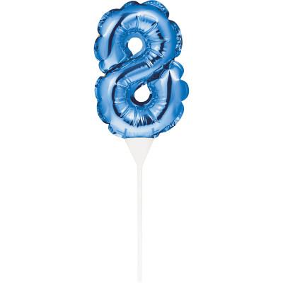 Numeral Balloon "8" Blue Cake Topper-Cake Toppers Balloon Numbers-Party Things Canada