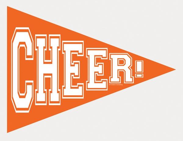 Pennant Orange-Sports Team Cheering Supplies-Party Things Canada