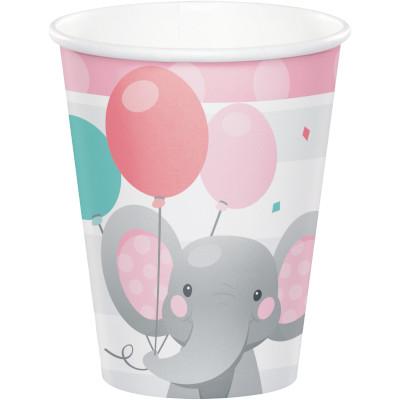 Pink Enchanting Elephant Beverage Cups-Party Things Canada