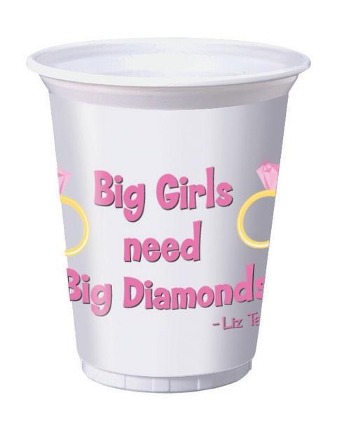Plastic Cup "Big Diamonds" - Bachelorette Accessories