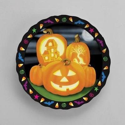 Pumpkin Lights Paper Tray-Halloween Jack-o-Lanterns Themed Party Supplies-Party Things Canada