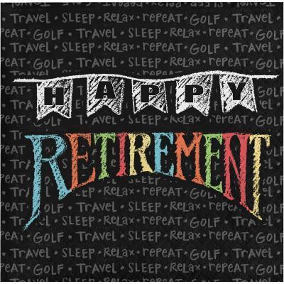 Retirement Chalk Beverage Napkins-Retirement Party Supplies and Decorations-Party Things Canada