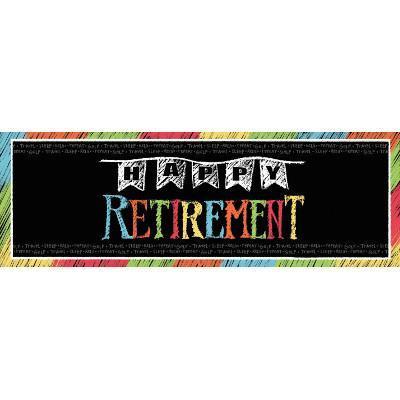 Retirement Chalk Giant Party Banner-Retirement Party Supplies and Decorations-Party Things Canada
