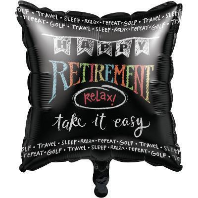 Retirement Chalk Metallic Balloon-Retirement Party Supplies and Decorations-Party Things Canada