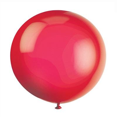 Scarlet Red Giant Balloons-Gigantic Solid Color Latex Balloons-Party Things Canada
