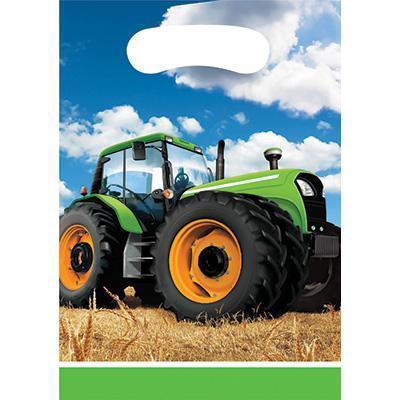 Tractor Time Loot Bags-Tractors Farmers Themed Birthday Supplies-Party Things Canada