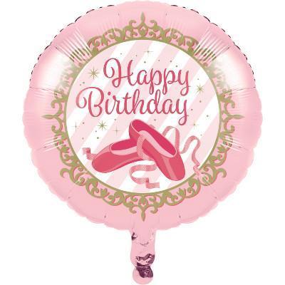 Twinkle Toes Metallic Balloon-Ballerina Themed Birthday Supplies-Party Things Canada