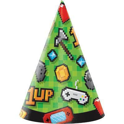 Video Game Party Hats-Minecraft Video Games Themed Birthday Supplies-Party Things Canada