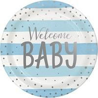 Blue and Silver Baby Shower Celebrations-Party Things Canada