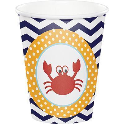 Ahoy Matey Cups-Ahoy Matey Nautical Theme Baby Shower Birthday Supplies-Party Things Canada