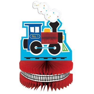 All Aboard Centerpiece-Choo Choo Trains Birthday Supplies and Decorations-Party Things Canada