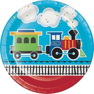 All Aboard Dinner Plates-Choo Choo Trains Birthday Supplies and Decorations-Party Things Canada