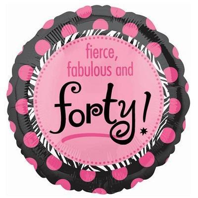 Another Year of Fabulous 'Forty' Metallic Balloon-Woman Milestones Birthday Party Supplies-Party Things Canada