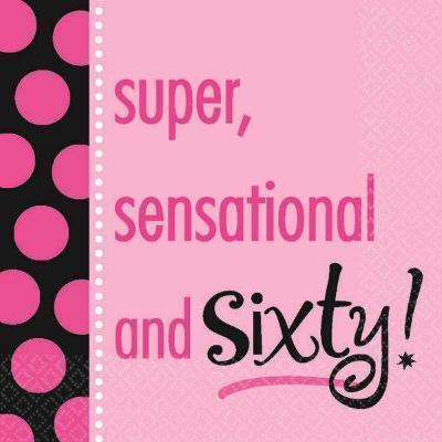 Another Year of Fabulous 'Sixty' Beverage Napkins-Woman Milestones Birthday Party Supplies-Party Things Canada