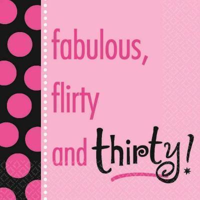 Another Year of Fabulous 'Thirty' Beverage Napkins-Woman Milestones Birthday Party Supplies-Party Things Canada