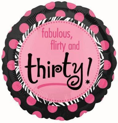 Another Year of Fabulous 'Thirty' Metallic Balloon-Woman Milestones Birthday Party Supplies-Party Things Canada