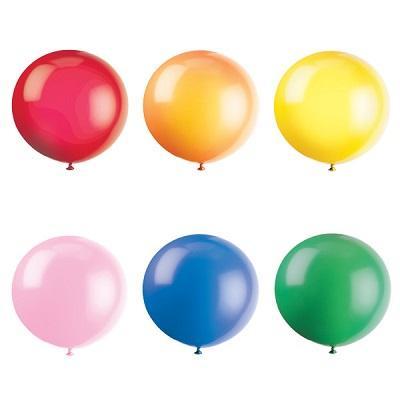 Assorted Giant Balloons-Gigantic Solid Color Latex Balloons-Party Things Canada