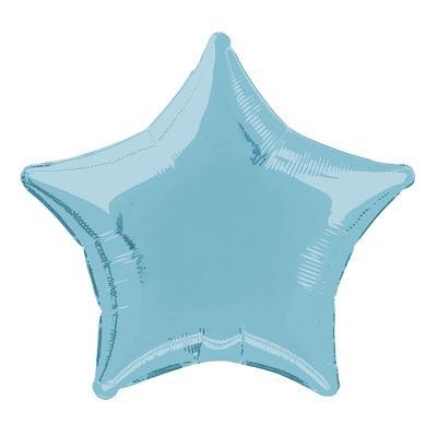 Baby Blue Star Shaped Foil Balloon-Scary Shark Themed Birthday Supplies-Party Things Canada