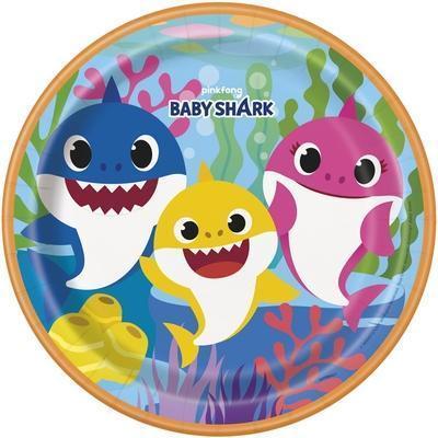 Baby Shark Dinner Plates-Baby Shark Birthday Party Supplies-Party Things Canada