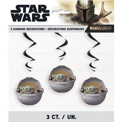 Baby Yoda Hanging Swirl Decorations-Party Things Canada