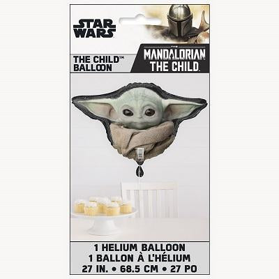 Baby Yoda Shaped Metallic Balloon-Party Things Canada